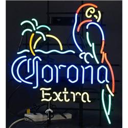 Corona Parrot with palm tree & Sun neon sign