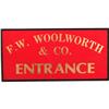 Image 1 : F. W. Woolworth & Co Entrance sign reverse glass 12" x