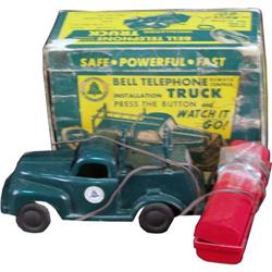 Battery Powered Bell Telephone Metal Toy Truck