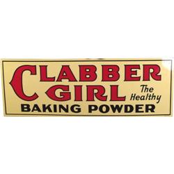 Clabber Girls NOS tin sign 12" x 35"