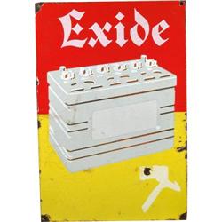 Lot of 4 gas station items: Porcelain Texaco sign depic