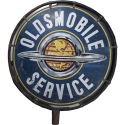 Oldsmobile Dealership Sign  Dated 1953 in Pipe Frame