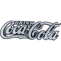 Drink Coca-Cola Porcelain Enameled Die Cut Sign