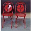 Image 1 : Lot of 2 Coca-Cola Metal Die cut tin chairs.