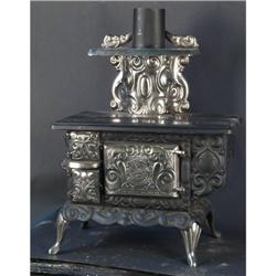 Favorite cast iron & Nickel display stove 18" x 11" x 2