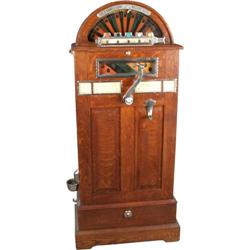 5 cent Berger Upright Slot Machine has been electrified