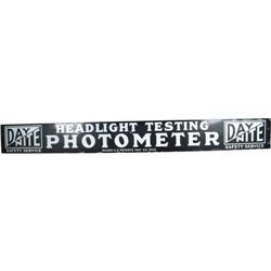 "Headlights Tested"  Photometer  Porcelain Sign