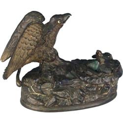 Eagle & Eaglets mechanical Bank J & E Stevens c1883