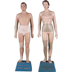 Pr of Bauer-Black Store Display Figures Man & Woman