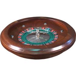 Small Wooden Roulette Wheel   18 " diameter