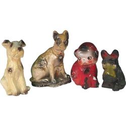 Lot of 4 Ceramic Dog Figures