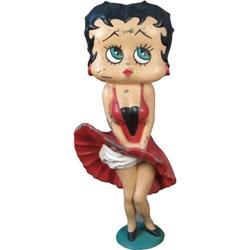 Figural Betty Boop Fiberglass 5' tall All Original Pain