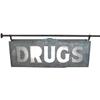 Image 1 : "Drugs" Lighted Sign 1920's double sided