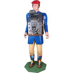 Richard DeLong carved figure of a golfer extremely rare