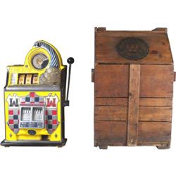 5c Watling Rol-a-Top Slot Machine in Watling Crate