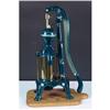 Image 1 : Restored Water Pump on Oak Base  green  22"tall