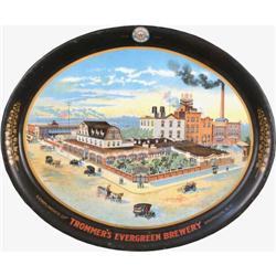Trommers Evergreen Brewery Brooklyn NY Oval tin