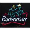 Image 1 : Budweiser frog with bowtie neon sign