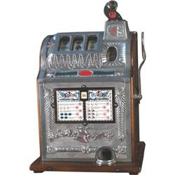 5 cent Mills Slot Machine,  early gooseneck