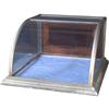 Image 1 : Curved front display case in German silver 24" x 20" x