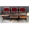 Image 1 : Set of 3 ornate theatre seats with the Initials  "RG" i