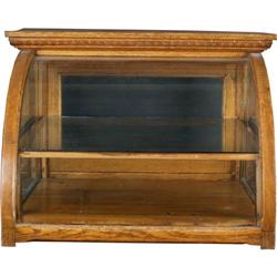 Curved Oak Counter top Display Case 20" x 20" x 15"