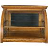 Image 1 : Curved Oak Counter top Display Case 20" x 20" x 15"