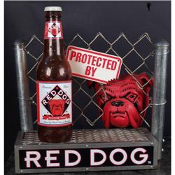 Red Dog Beer Sign  brewed by Miller  Very Solid Piece