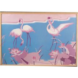 Picture of 2 Flamingos (Turner ?)  Stamped