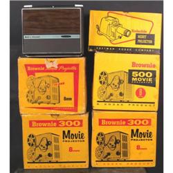 Lot of 5 Kodak Super 8mm Movie Projectors