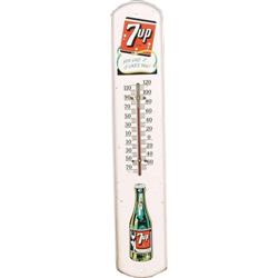 Early 7 up thermometer   16"