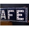 Image 3 : "Cafe"  Outdoor Porcelain Sign 1 sided Blue & White