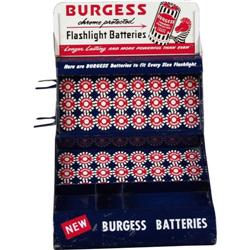 Burgess Batteries Display tin 10 1/2" x 11 ½" x 15"