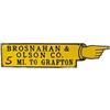 Image 1 : Brosnahan-Olson Co. Tin Embossed Die-Cut Sign