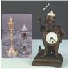 Image 1 : Lot of 2 French figural man clock w/ match striker