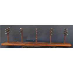 Folk Art 5 Pole telephone Pole display 7 1/2" x 58" 16"
