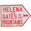 Image 1 : Porcelain Sign:  "Helena & Gates of the Mountains"