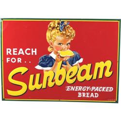 Sunbeam Energy Packed Bread Tin Advertising Sign