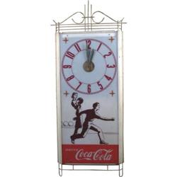 "Coke"  Coca-Cola Bowling Scene Clock 1950's