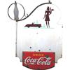 Image 1 : Coca-Cola 1940's Car-Hop Porcelain Sign 2-sided