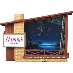 Hamm's Beer Motion Sign 1950's  Works & Looks Great