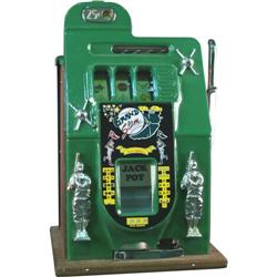 25c Mills Half-Top Baseball Motif Slot Machine