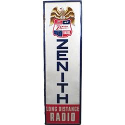 "Zenith" Long Distance Radio Metal Sign- 1 sided