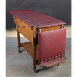 Turn of the Century Oak with carvings Doctors Bench