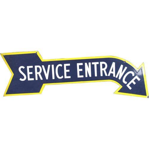 Service Entrance Porcelain Garage sign 2 sided 39