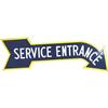 Image 1 : Service Entrance Porcelain Garage sign 2 sided 39"  x 1