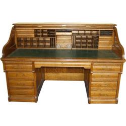 East Lake Style Roll Top Desk exceptional size and qual