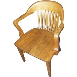 Antique Oak Library Chair beautifully refinished.