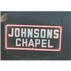 Image 1 : Neon Sign "Johnsons Chapel" Reverse Painted