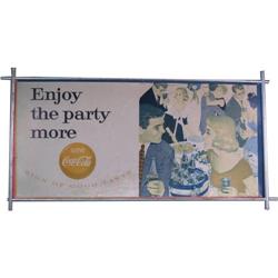 2 Sided Coca-Cola Cardboard Sign w /Frame